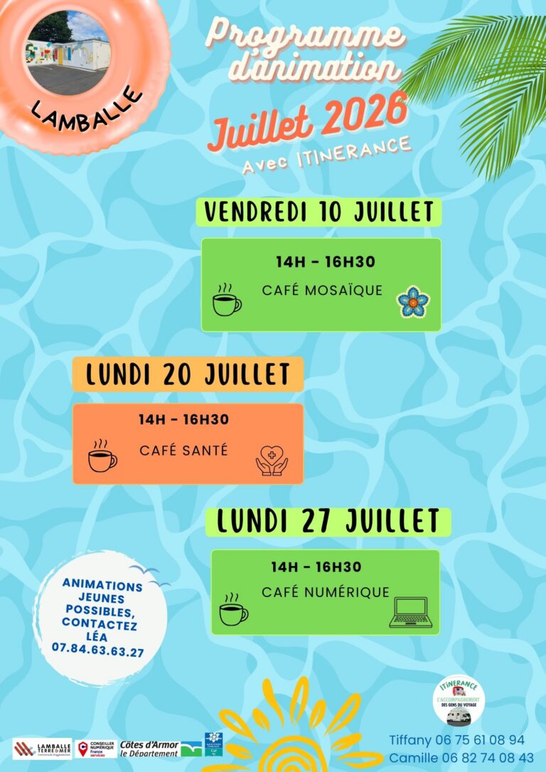 Planning JUILLET 2026 lamballe